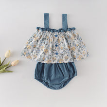 Load image into Gallery viewer, Camisole and Bloomer Set - Blue - Cara Mia Kids