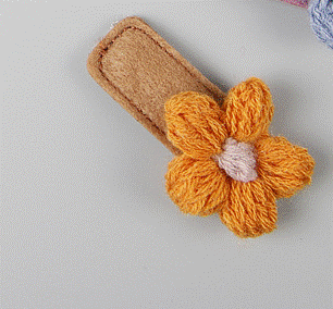 Hand Crocheted Flower Hair Clip - Cara Mia Kids