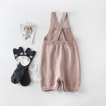 Load image into Gallery viewer, Dusty Rose Knitted Overall - Cara Mia Kids