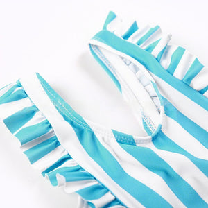 Final Sale -- Blue Stripes Family Matching Swimsuit - Cara Mia Kids