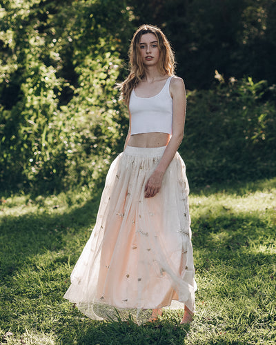 Star and Feather Lace Maxi Skirt - Women - Cara Mia Kids