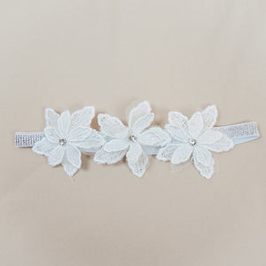 Handmade White Flower Headband - Cara Mia Kids