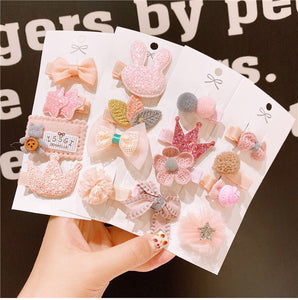 Handmade Pink Hair Clip Set - Cara Mia Kids