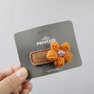 Handmade Knit Flower Hair Clip/Band - Cara Mia Kids