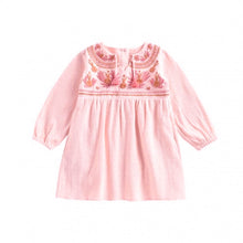 Load image into Gallery viewer, Final Sale -- Pink Bohemian Embroidery Dress - Cara Mia Kids