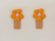 Load image into Gallery viewer, Hand Crocheted Flower Hair Clip - Cara Mia Kids